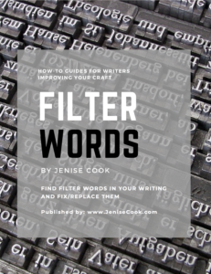 image of cover of eBook by JeniseCook.com titled Filter Words a free eBook for new subscribers.