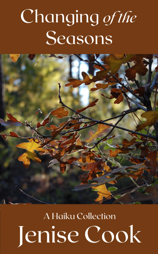 image of front cover for new eBook by JeniseCook.com Changing of the Seasons haiku and tanka verses